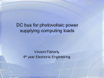DC bus for photovoltaic power supplying computing loads