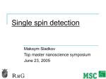 Single spin detection - University of Groningen