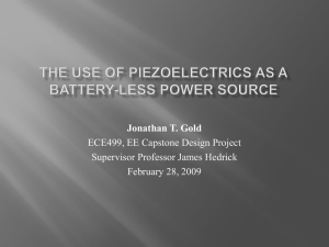 Applications of the Piezoelectric Effect from Vibration