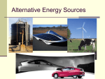 Alternative Energy Sources for Society