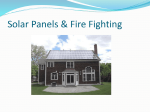 Solar Panels & Fire Fighting
