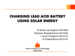 CHARGING LEAD ACID BATTERY USING SOLAR ENERGY