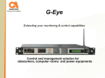 G-Eye Extending your monitoring & control capabilities