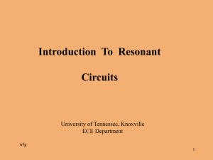 Resonant Circuits (Power Point)