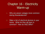 Chapter 16 - Electricity Warm-up - Ms