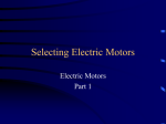 Selecting Electric Motors