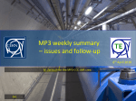MP3 weekly summary - LHC commissioning