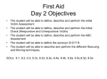 First Aid Day II Victim Assessment and A, B, Cs