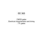 CMOS & TTL gates, Electrical characteristics and timing