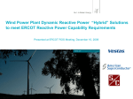 Wind Power Plant Dynamic Reactive Power