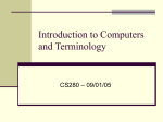Introduction to Computers and Terminology