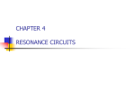 Chapter 4 (Resonance Circuit)