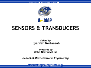 Sensors and Transducers