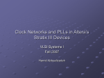 Clock Networks and PLLs in Stratix III Devices