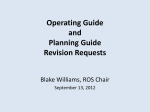 08. Operating Guide and Planning Guide Revisions