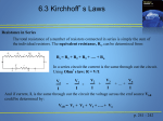 Kirchhoff`s Laws - Edvantage Science