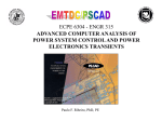 ecpe 6304 advanced computer analysis of power system and