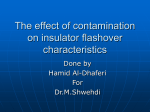 The effect of contamination on insulator flashover characteristics