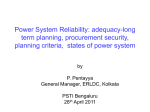 Power System Reliability: adequacy-long term planning