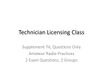 Technician Licensing Class - Department of Electrical, Computer