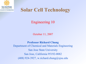 What is a Solar Cell? - Charles W. Davidson College of Engineering