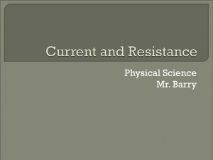 Current and Resistance