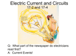 Electric Current and Curcuits