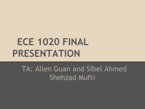 ECE 1020 FINAL PRESENTATION