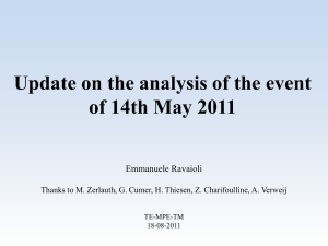 Event of 14 th May 2011