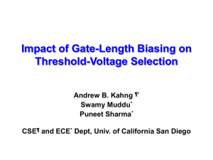 Impact of Gate-Length Biasing on Threshold-Voltage Selection
