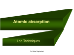 Atomic absorption spectroscopy