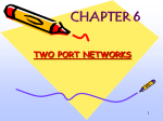 Chap: 6 TWO PORT NETWORK