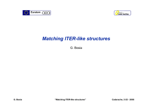 Matching ITER-like structures