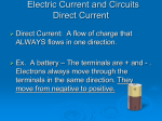 Electric Current and circuits