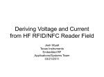 Deriving Voltage and Current from HF RFID/NFC Reader Field