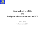 Beam abort in KEKB and Background measured by SVD