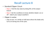 Recall-Lecture 7