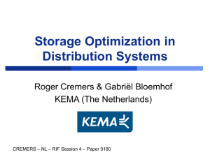 Storage optimization in distribution systems