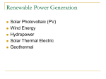 Renewable Power Generation