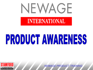 NEWAGE PRODUCT TRAINING