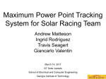 Solar Power Array Management for the Solar Racing Team