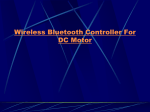 Wireless Bluetooth Controller For DC Motor