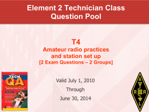 Amateur Radio Technician Class Element 2 Course Presentation