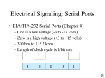 Electrical Signaling: Serial Ports