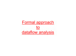 Formal approach to dataflow analysis