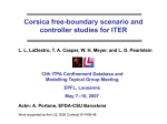 Corsica free-boundary scenario and controller studies for ITER