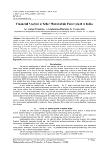 IOSR Journal of Economics and Finance (IOSR-JEF) e-ISSN: 2321-5933, p-ISSN: 2321-5925 www.iosrjournals.org