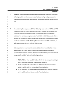 CA‐NLH‐019  BDE to Western Avalon Line  Page 1 of 2 Q. 