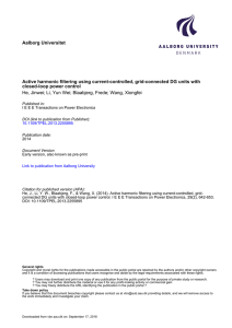 Aalborg Universitet Active harmonic filtering using current-controlled, grid-connected DG units with