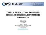 TIMELY RESOLUTION TO PARTS OBSOLESCENCE/SUBSTITUTION USING EDA